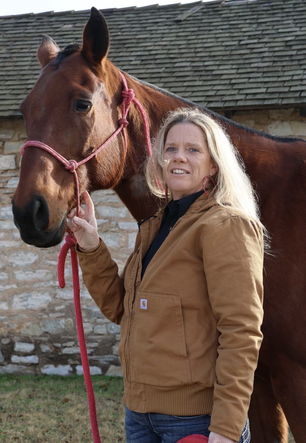 Lara Armstrong with her horse